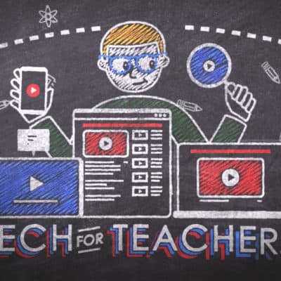 Tech for Teachers chalkboard animation still.